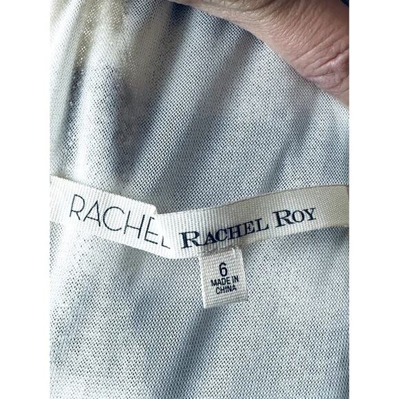 Rachel Roy Indigo Ivory Dark Sequins Stripe 3/4 Sleeve Dress Women's Size 6 NWT - Picture 4 of 6